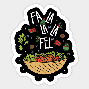 Vegan Christmas Men Women Vegetarian Falafel Ugly Christmas Sticker